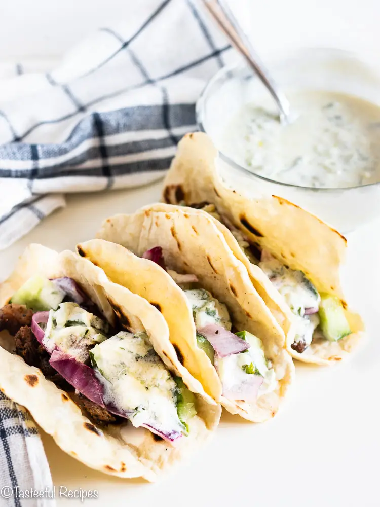 Greek steak tacos recipe